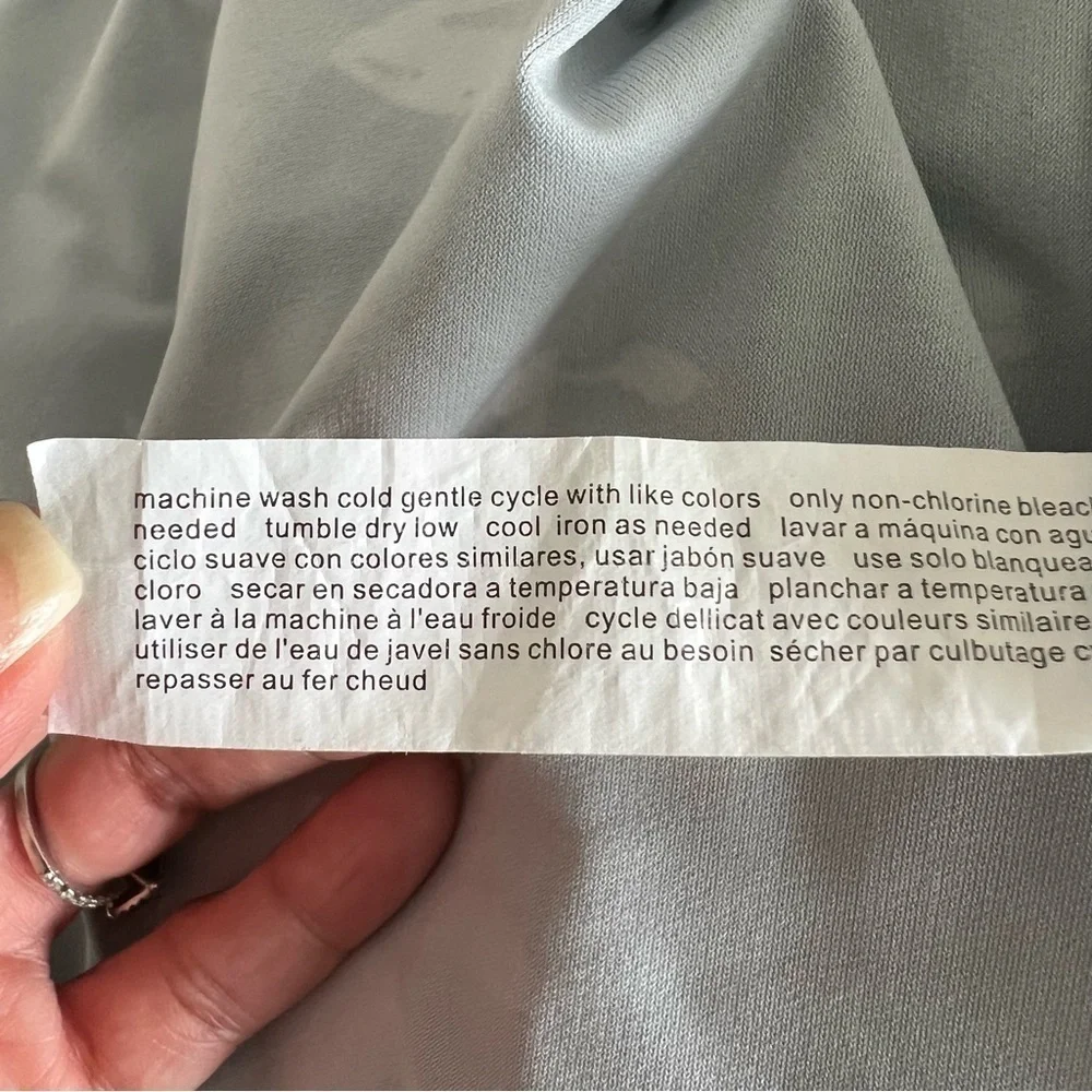 Eloquii Boho Tie Neck L/S Top Keyhole Back Cut Out Stretch Blue Floral 20 - Picture 10 of 10